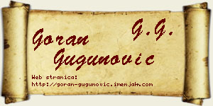 Goran Gugunović vizit kartica